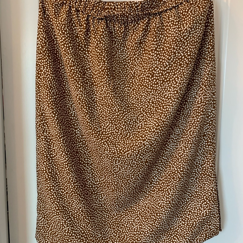 J. Crew Brown Polka Dot Skirt